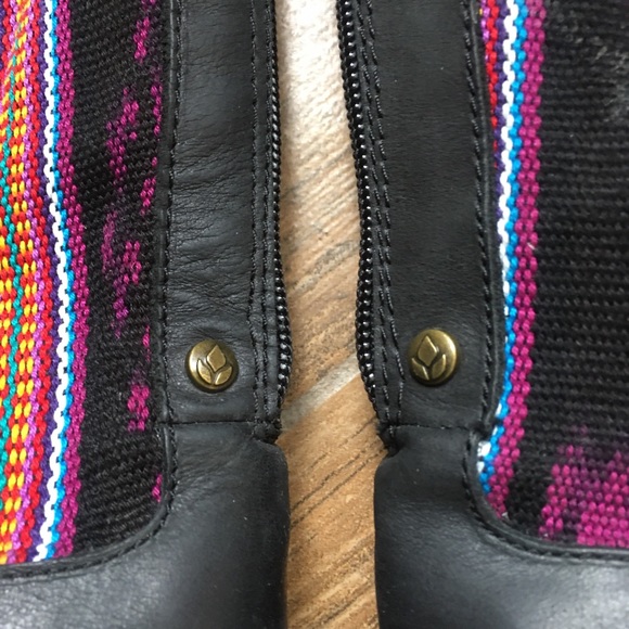 Reef 💦 Tall Black Leather/Canvas Boots Sz 6 - Picture 10 of 15